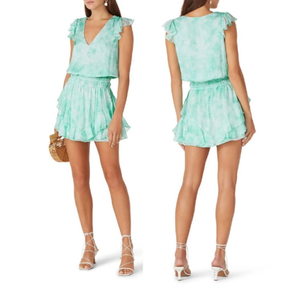 Ramy Brook Tie Dye Simone silk blend dress 17723